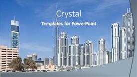  Presentation with emirates - Cool new slides with dubai-uae-april-27-downtown backdrop and a teal colored foreground