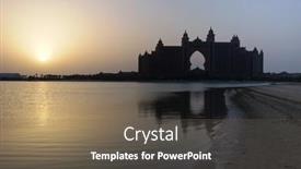  Presentation with dubai palm - Theme having dubai-uae-aug-01 background and a gray colored foreground