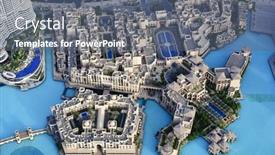  Presentation with khalifa - Slide set having dubai-uae-aug-03 background and a gray colored foreground