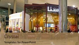  Presentation with uae - PPT theme with dubai-uae-circa-february-2019 background and a coral colored foreground