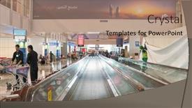  Presentation with dubai - PPT theme consisting of dubai-uae-circa-january-2019 background and a coral colored foreground