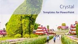  Presentation with miracle - Presentation design featuring dubai-uae-december-22-2018 background and a sky blue colored foreground