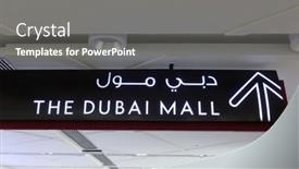  Presentation with pedestrian - Slide set featuring dubai-uae-february-01-2020 background and a gray colored foreground