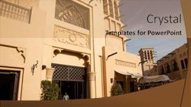  Presentation with hotels - Cool new PPT theme with dubai-uae-february-2018-view backdrop and a coral colored foreground