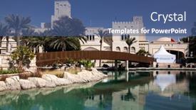  Presentation with hotels - Amazing theme having dubai-uae-february-2018-view backdrop and a ocean colored foreground