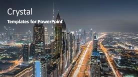  Presentation with khalifa - Amazing slide deck having dubai-uae-jan-8-2017 backdrop and a ocean colored foreground