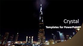  Presentation with khalifa - PPT layouts featuring dubai-uae-january-04-burj background and a black colored foreground