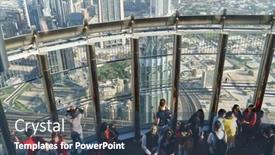  Presentation with khalifa - Cool new PPT layouts with dubai-uae-january-06-2017 backdrop and a tawny brown colored foreground