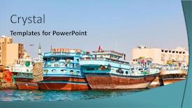  Presentation with emirates - Colorful slide set enhanced with dubai-uae-january-31-2020 backdrop and a light blue colored foreground