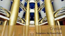  Presentation with uae - Beautiful PPT theme featuring dubai-uae-july-30 backdrop and a gold colored foreground