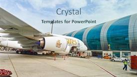  Presentation with airbus - Presentation theme having dubai-uae-june-23-2015 background and a sky blue colored foreground