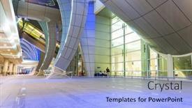  Presentation with emirates airlines - Presentation design consisting of dubai-uae-march-24-arches background and a light blue colored foreground