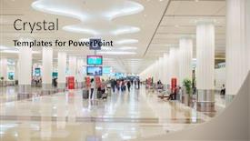  Presentation with airport terminal - Slide set consisting of dubai-uae-march-26-dubai background and a soft green colored foreground