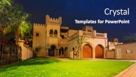  Presentation with dubai palm - Slides with dubai-uae-march-31-2014 background and a  colored foreground