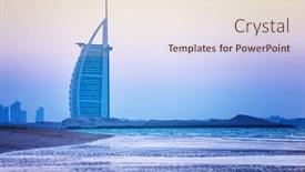  Presentation with luxury hotel - PPT layouts enhanced with dubai-uae-nov-24-burj background and a lemonade colored foreground
