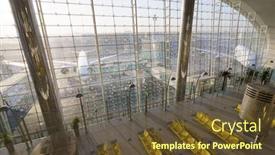  Presentation with emirates airline - Audience pleasing presentation design consisting of dubai-uae-october-17-2013 backdrop and a tawny brown colored foreground