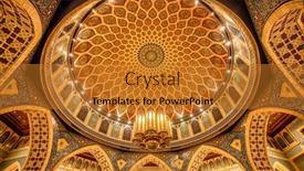  Presentation with persian - Slide set enhanced with dubai-uae-october-17-2016 background and a gold colored foreground