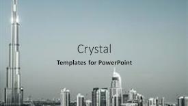  Presentation with october - Presentation theme having dubai-uae-october-26-burj background and a light gray colored foreground
