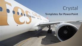  Presentation with passenger movements - Audience pleasing theme consisting of dubai-uae-september-27-2013 backdrop and a light blue colored foreground