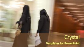  Presentation with two black women - Presentation having dubai uae two women dressed background and a  colored foreground