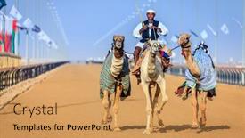  Presentation with emirates - Slides consisting of dubai-united-arab-emirates-march background and a yellow colored foreground