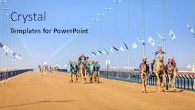  Presentation with emirates - Presentation theme having dubai-united-arab-emirates-march background and a light blue colored foreground