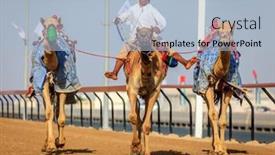  Presentation with emirates - Beautiful PPT layouts featuring dubai-united-arab-emirates-march backdrop and a light blue colored foreground