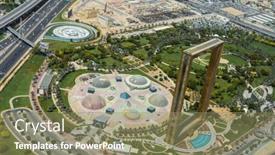  Presentation with emirates - Audience pleasing slide deck consisting of dubai-united-arab-emirates backdrop and a coral colored foreground