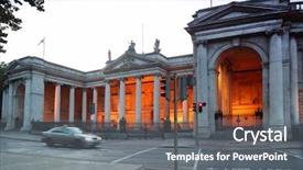  Presentation with old dublin - Amazing presentation theme having bank of ireland is old backdrop and a gray colored foreground