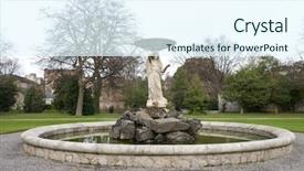  Presentation with dublin - Audience pleasing PPT theme consisting of fountain in iveagh gardens dublin backdrop and a  colored foreground
