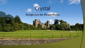  Presentation with dublin - Amazing PPT theme having malahide castle in dublin ireland backdrop and a teal colored foreground