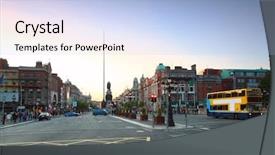  Presentation with stainless steel - Presentation enhanced with spire of dublin monument background and a light blue colored foreground