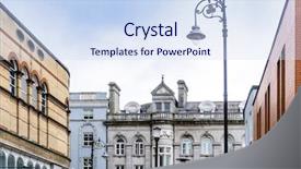  Presentation with dublin - Slide set consisting of city building in dublin ireland background and a sky blue colored foreground