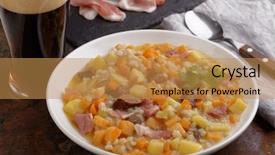  Presentation with dublin - Theme with traditional irish dish dublin coddle background and a gold colored foreground