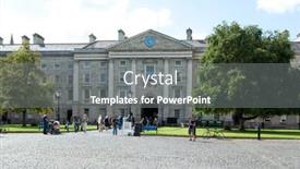  Presentation with dublin - PPT layouts featuring dublin-august-20-trinity-college background and a gray colored foreground
