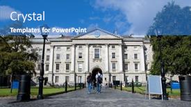  Presentation with dublin - Cool new presentation theme with dublin-august-22-trinity-college backdrop and a teal colored foreground