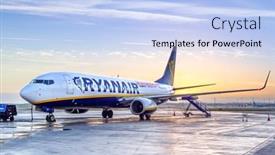  Presentation with ryanair - Beautiful slides featuring dublin-ireland-11-dec-2010 backdrop and a light blue colored foreground