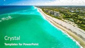  Presentation with florida beach - PPT theme having dubois-park-jupiter-beach background and a gray colored foreground