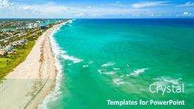  Presentation with florida beach - PPT theme with dubois-park-jupiter-beach and a ocean colored foreground