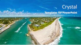  Presentation with florida beach - Presentation theme consisting of dubois-park-jupiter-beach and a teal colored foreground