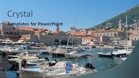  Presentation with dubrovnik - Cool new presentation theme with dubrovnik-croatia-aug-3-2016 backdrop and a light blue colored foreground