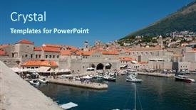  Presentation with dubrovnik - Cool new PPT theme with dubrovnik-croatia-aug-3-2016 backdrop and a ocean colored foreground