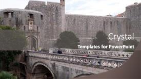  Presentation with dubrovnik - Slides consisting of dubrovnik-croatia-december-01-pile background and a gray colored foreground