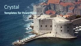  Presentation with dubrovnik - Beautiful slide deck featuring dubrovnik croatia most popular travel backdrop and a ocean colored foreground