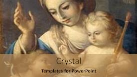  Presentation with dubrovnik - Beautiful presentation theme featuring dubrovnik-croatia-november-08-madonna backdrop and a coral colored foreground