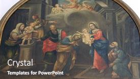  Presentation with nativity - Presentation theme with dubrovnik-croatia-november-08-nativity background and a dark gray colored foreground