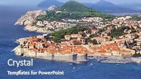  Presentation with dubrovnik - Cool new presentation theme with dubrovnik fortress backdrop and a ocean colored foreground