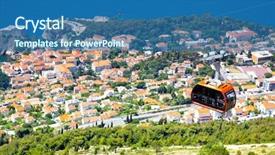  Presentation with dubrovnik - Slide deck featuring dubrovnik from hill croatia background and a ocean colored foreground