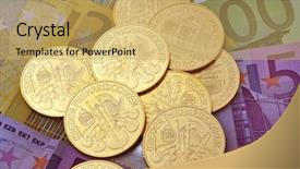  Presentation with gold investment - Slides consisting of ducation - investment in real gold than background and a yellow colored foreground