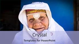  Presentation with elderly woman in nursing - Cool new PPT theme with ducation - portrait of very elderly woman backdrop and a light blue colored foreground